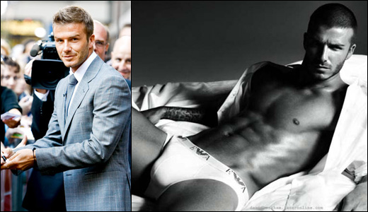 David Beckham's Junk Jostled David Beckham's Junk Jostled